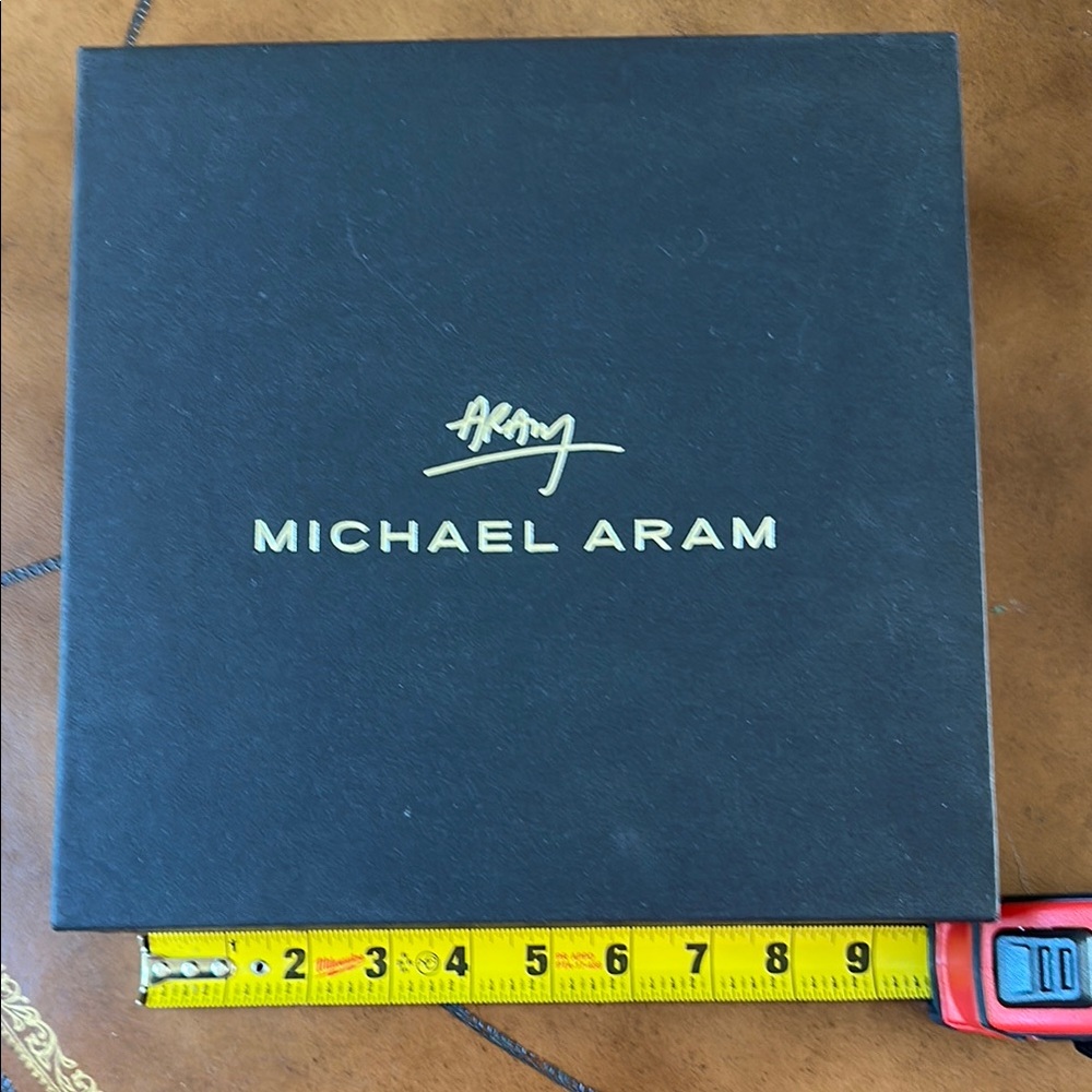 Michael Aram Black and Gold Box with Duster bag